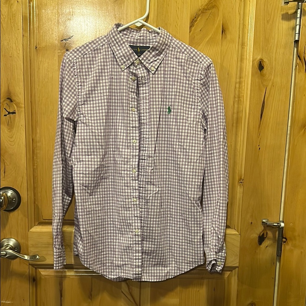Ralph Lauren Boys XL Purple Checkered Men's Shirt